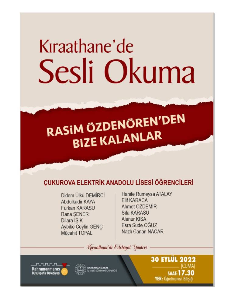 kıraathanede sesli okuma rasim özdenörenden bize kalanlar